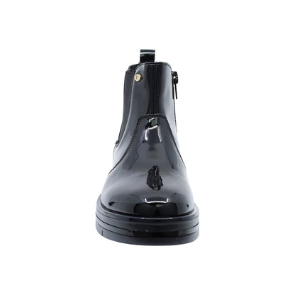 Bota Coqueta para niña de charol negro Nora con elástico lateral