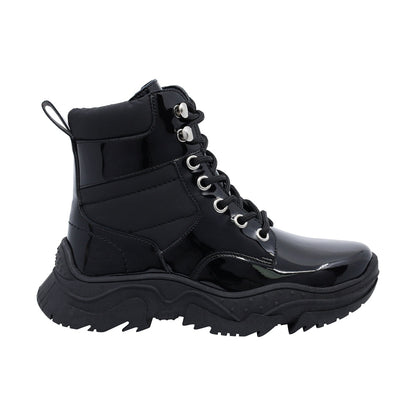 Bota Coqueta para niña de charol negro Winko con agujetas