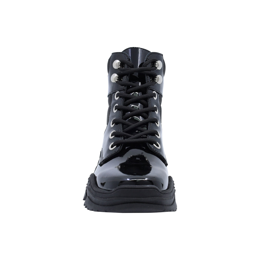 Bota Coqueta para niña de charol negro Winko con agujetas