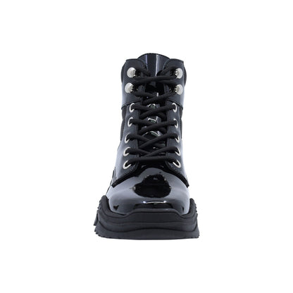 Bota Coqueta para niña de charol negro Winko con agujetas