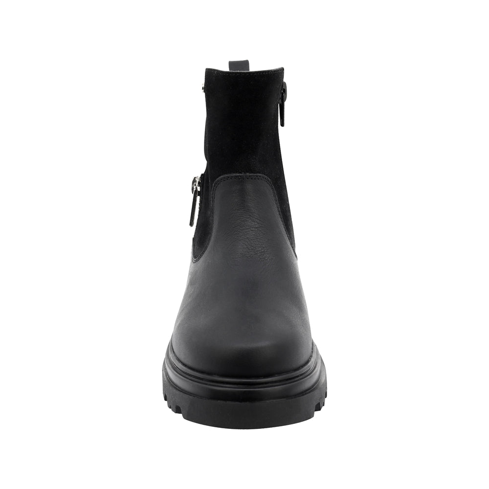 Bota Coqueta para niña en piel negro Jazz con cierre lateral