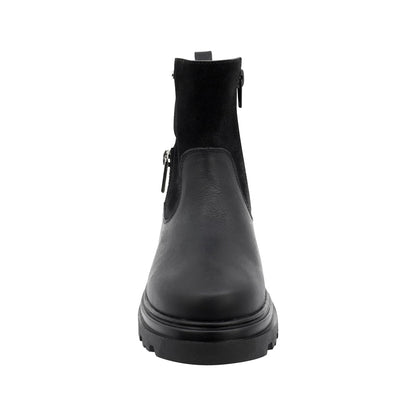 Bota Coqueta para niña en piel negro Jazz con cierre lateral