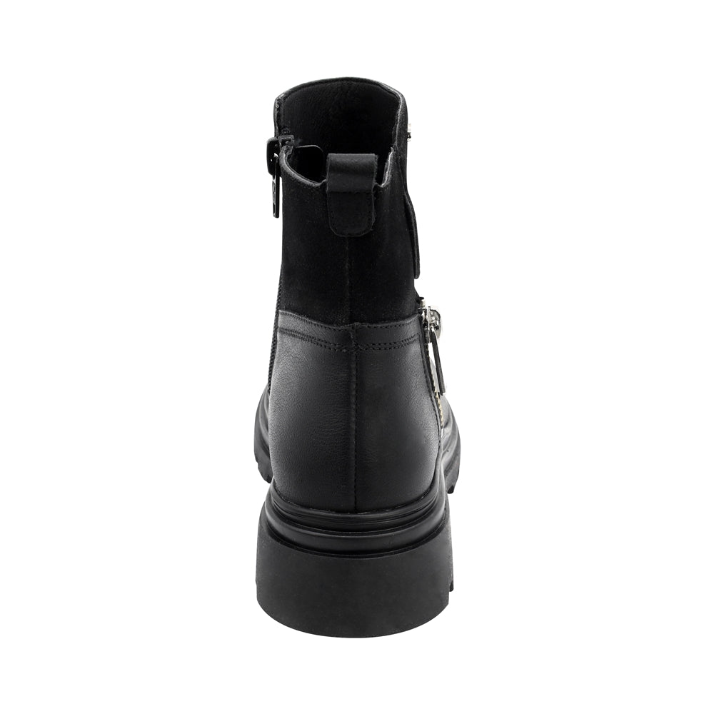 Bota Coqueta para niña en piel negro Jazz con cierre lateral