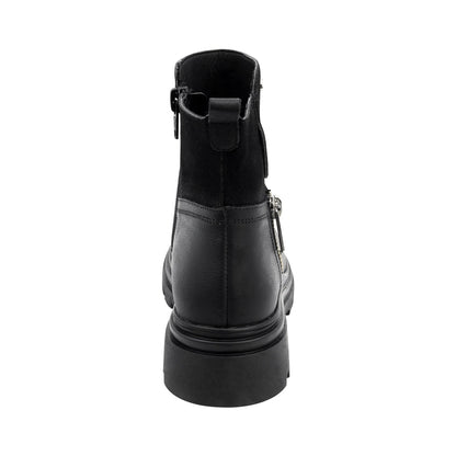 Bota Coqueta para niña en piel negro Jazz con cierre lateral