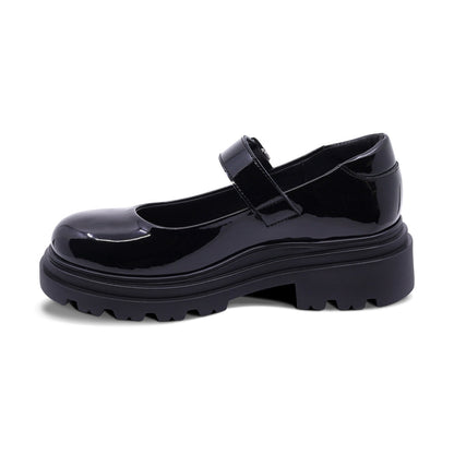 Zapato escolar Coqueta para niña charol negro Jazz con hebilla