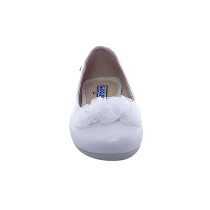 Balerina Coqueta para niña de piel perla Melania con flor decorativa