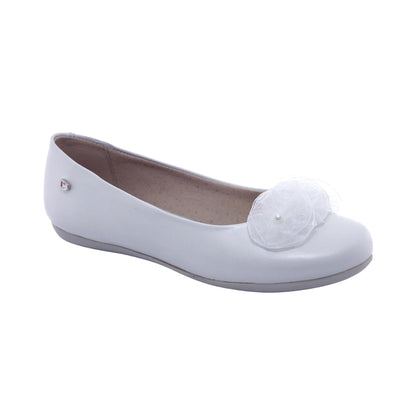 Balerina Coqueta para niña de piel perla Melania con flor decorativa
