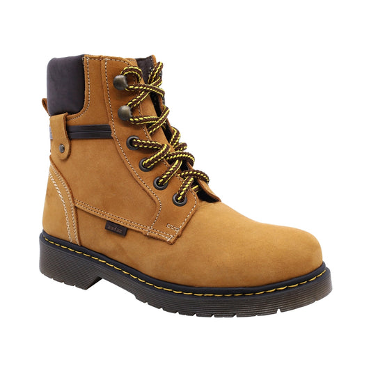 Bota para Niño Audaz Nubuck color Miel Martín con ajuste de agujeta