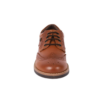 Zapato Audaz para niño en piel café claro Chelsea estilo tipo bostoneano