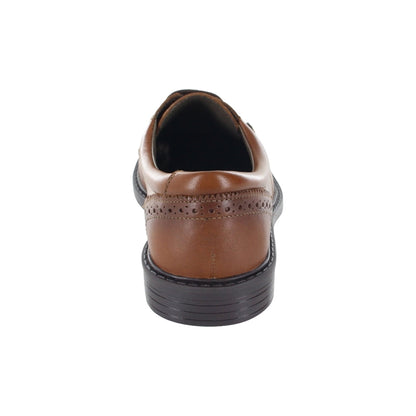 Zapato Audaz para niño en piel café claro Adams con agujetas