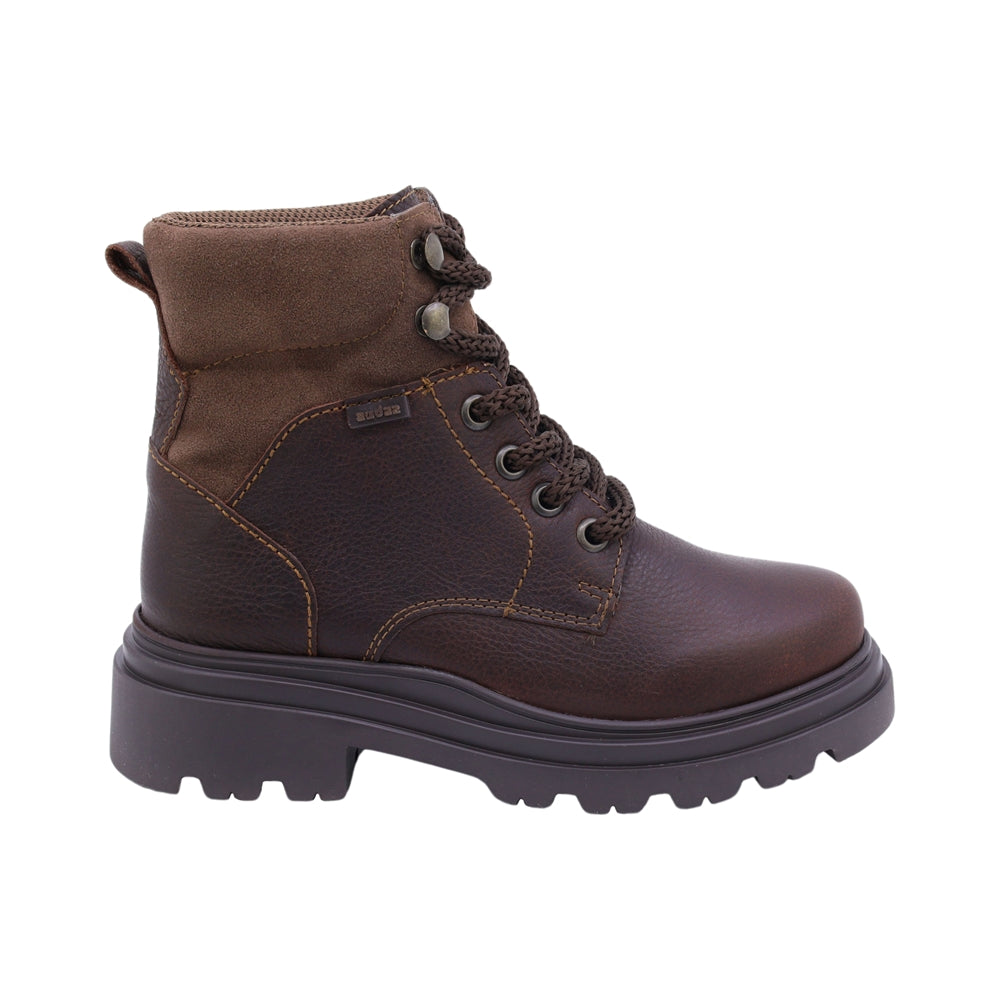 Bota Audaz para niño de piel café Jazz con agujetas