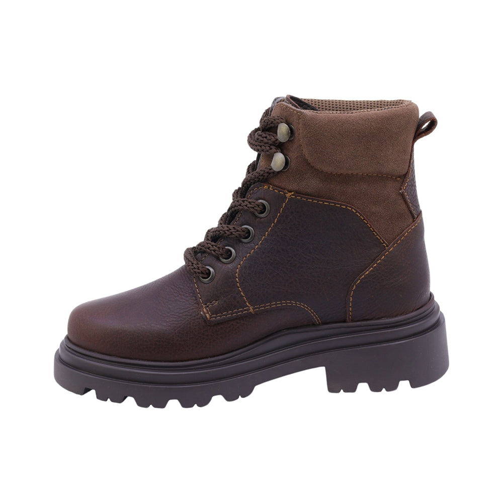 Bota Audaz para niño de piel café Jazz con agujetas