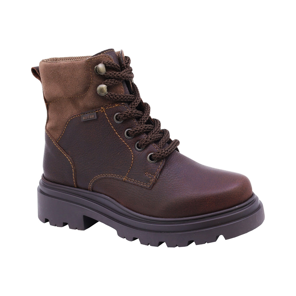 Bota Audaz para niño de piel café Jazz con agujetas