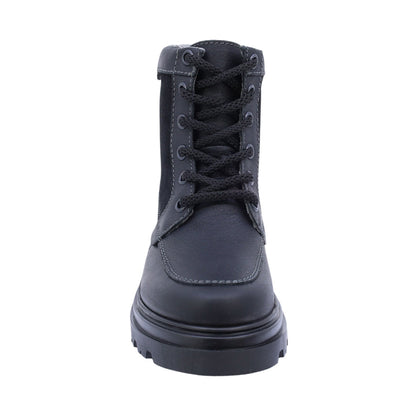 Bota Audaz para niño de piel negro Jazz con agujetas