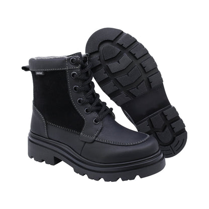 Bota Audaz para niño de piel negro Jazz con agujetas
