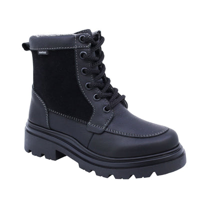 Bota Audaz para niño de piel negro Jazz con agujetas