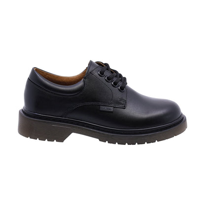 Zapato escolar Audaz para niño de piel negro Martín con agujetas