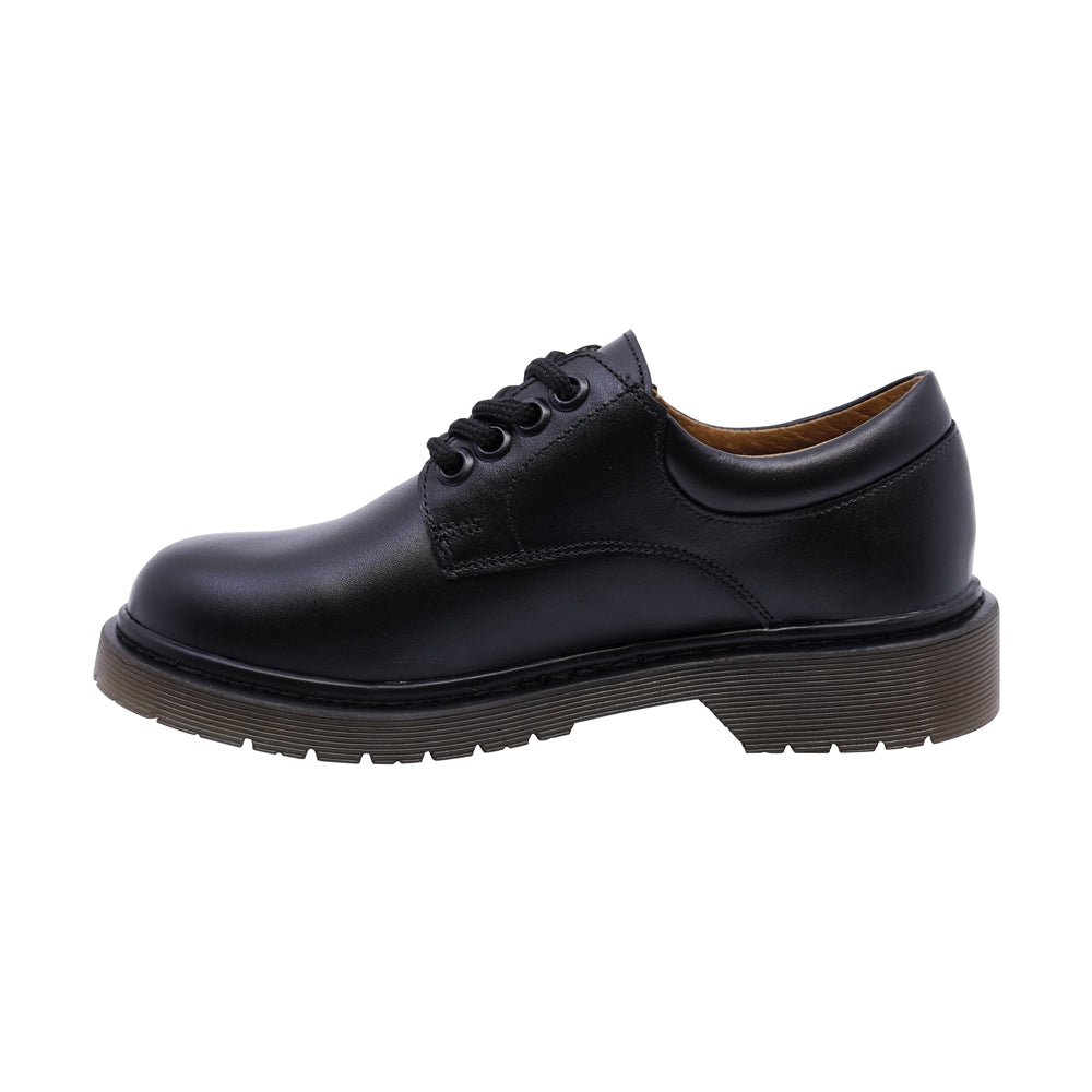 Zapato escolar Audaz para niño de piel negro Martín con agujetas