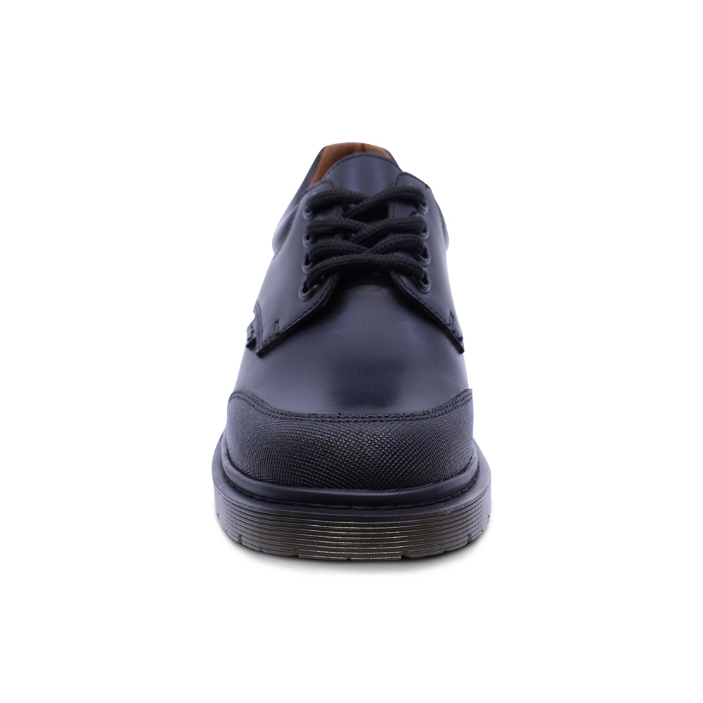 Zapato escolar Audaz para niño de piel negro Martín puntera antirraspaduras
