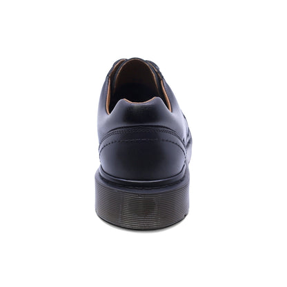 Zapato escolar Audaz para niño de piel negro Martín puntera antirraspaduras