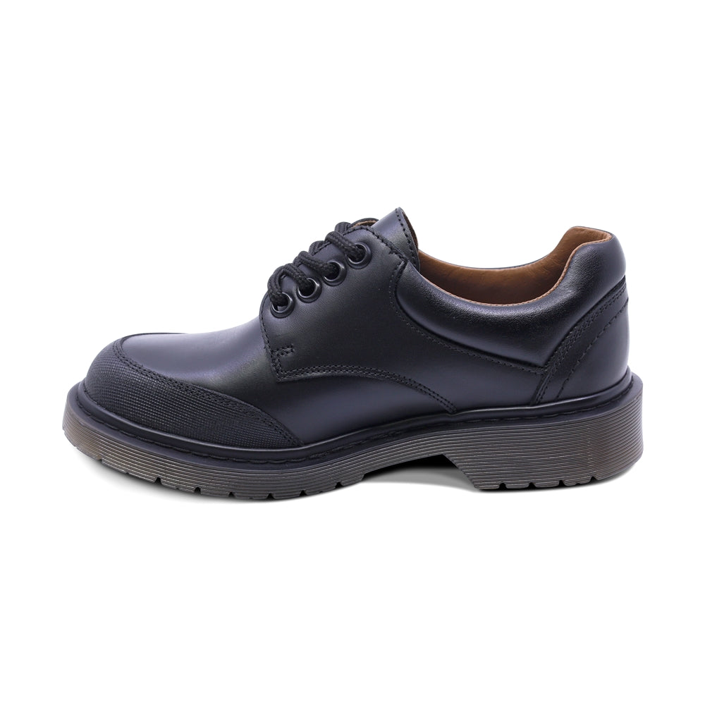 Zapato escolar Audaz para niño de piel negro Martín puntera antirraspaduras