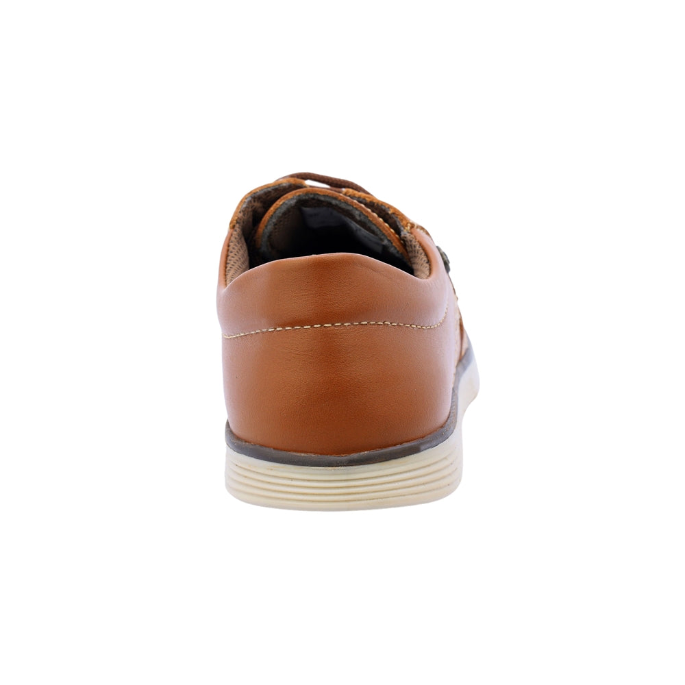 Zapato para vestir Niño Audaz en Piel color Café claro Justin con perforaciones decorativas