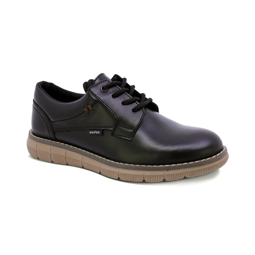 ZAPATO AUDAZ PARA NIÑO DE PIEL COLOR NEGRO MURPHY CON AGUJETA