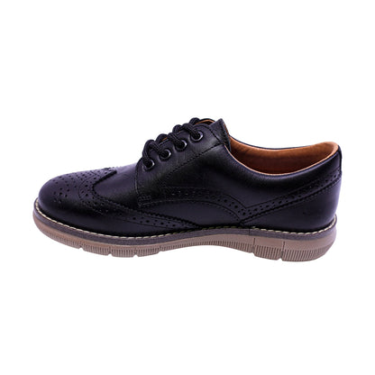 ZAPATO AUDAZ PARA NIÑO COLOR NEGRO DE PIEL MURPHY CON AGUJETA