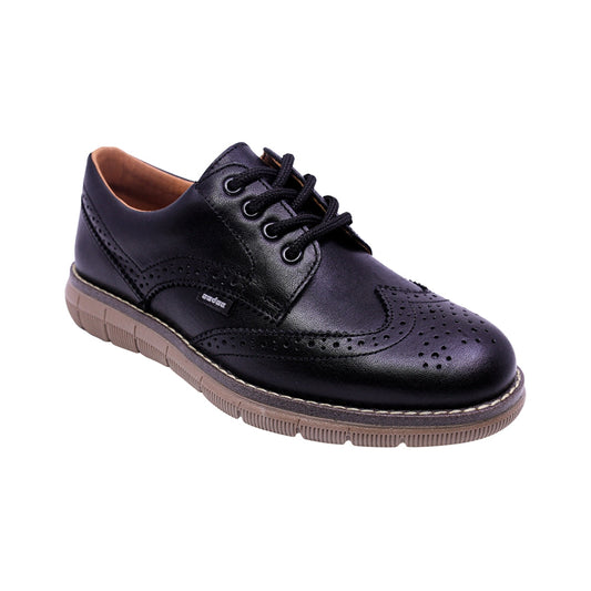 ZAPATO AUDAZ PARA NIÑO COLOR NEGRO DE PIEL MURPHY CON AGUJETA