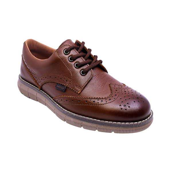 ZAPATO AUDAZ PARA NIÑO COLOR MIEL DE PIEL MURPHY CON AGUJETA