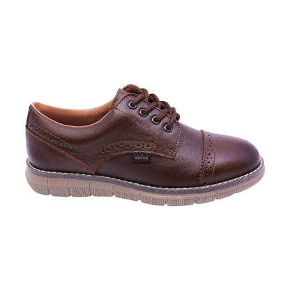 ZAPATO AUDAZ PARA NIÑO COLOR CAFÉ DE PIEL MURPHY CON AGUJETA