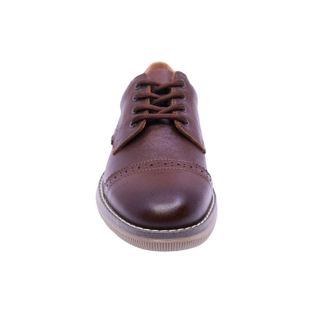 ZAPATO AUDAZ PARA NIÑO COLOR CAFÉ DE PIEL MURPHY CON AGUJETA