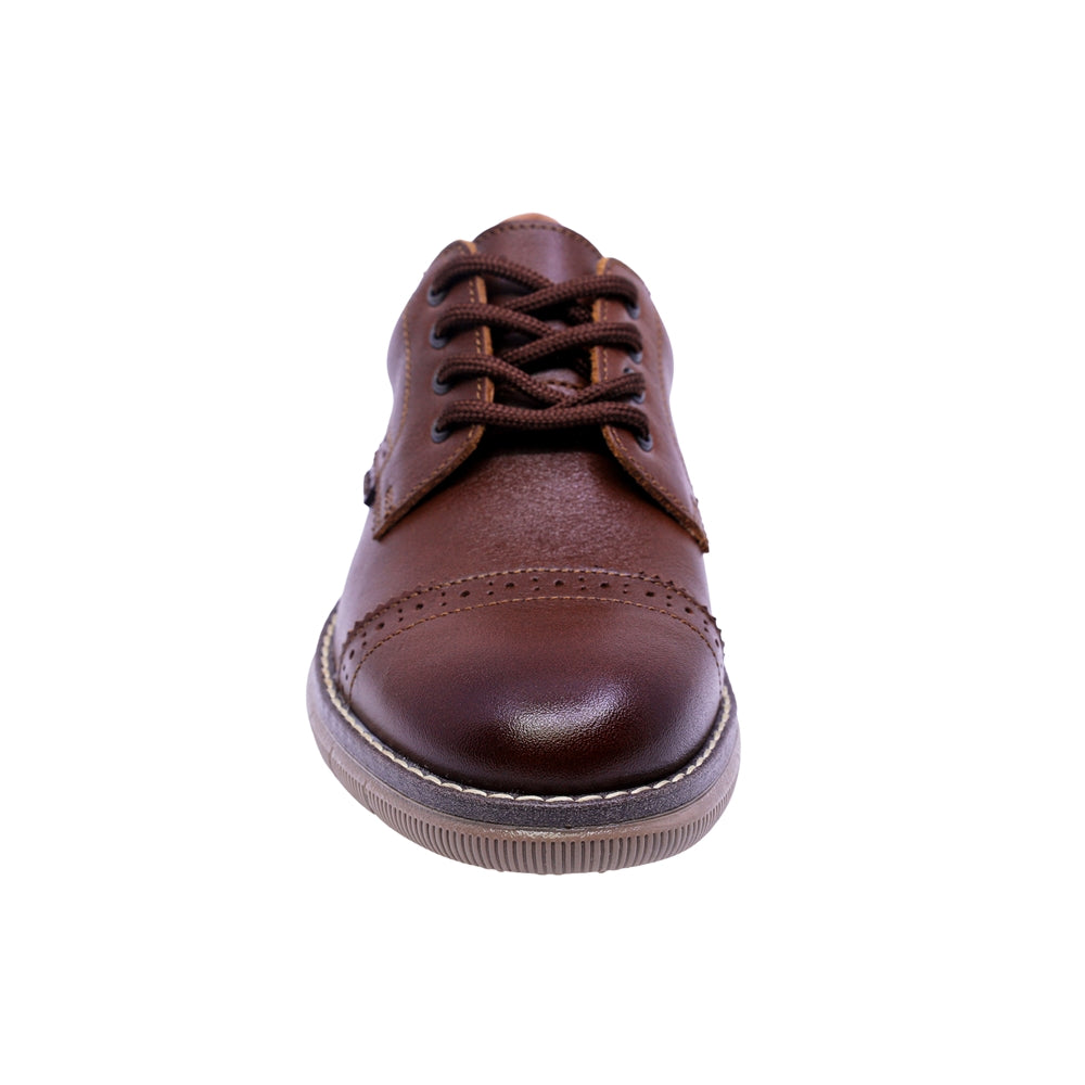 ZAPATO AUDAZ PARA NIÑO COLOR MIEL DE PIEL MURPHY CON AGUJETA