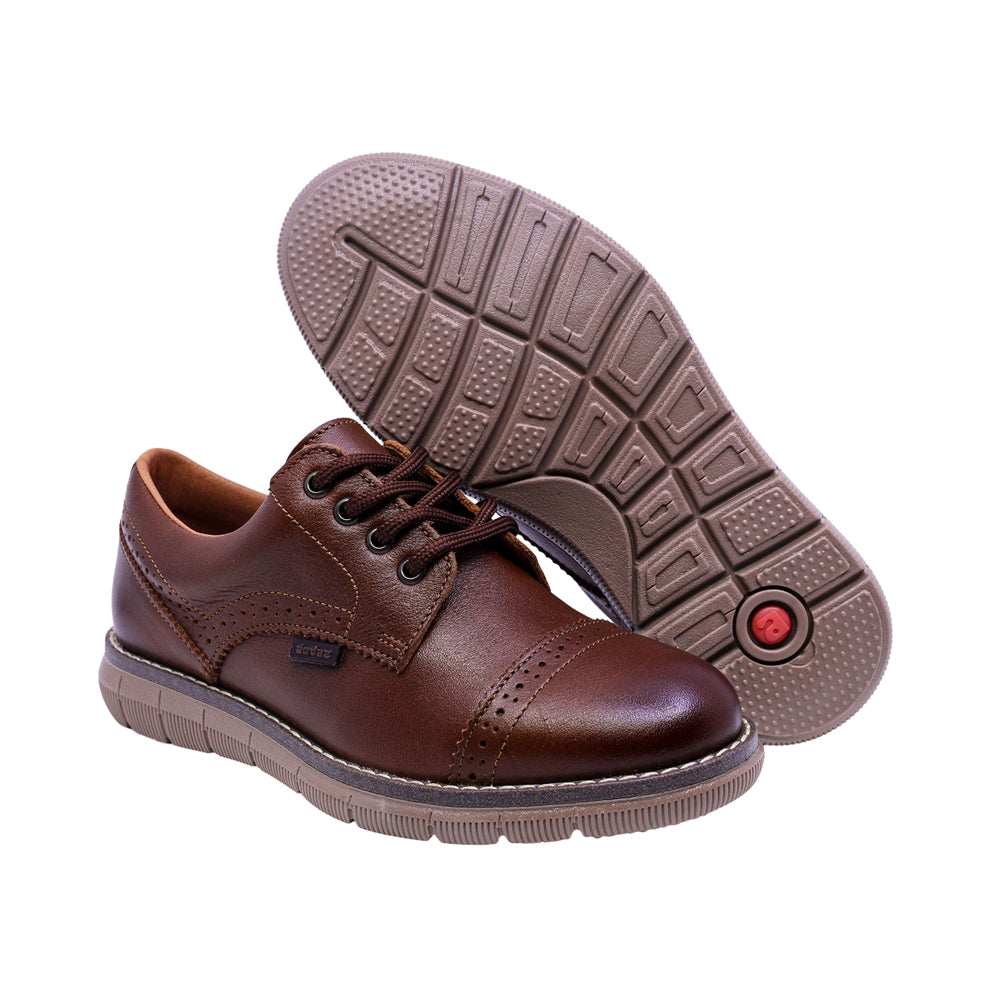 ZAPATO AUDAZ PARA NIÑO COLOR MIEL DE PIEL MURPHY CON AGUJETA