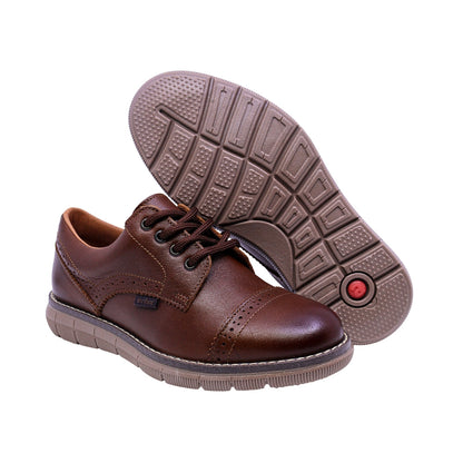 ZAPATO AUDAZ PARA NIÑO COLOR MIEL DE PIEL MURPHY CON AGUJETA