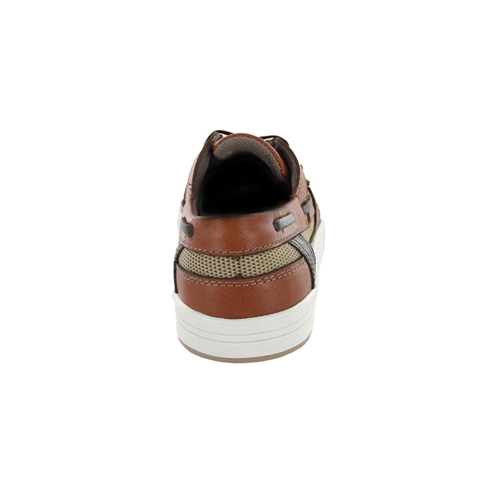 Mocasín Audaz para niño en piel miel Smith con agujeta