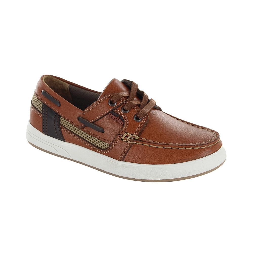 Mocasín Audaz para niño en piel miel Smith con agujeta