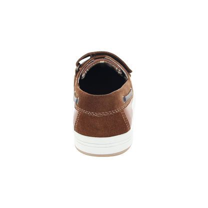 Mocasín Audaz para niño en piel miel Smith con tira de contacto