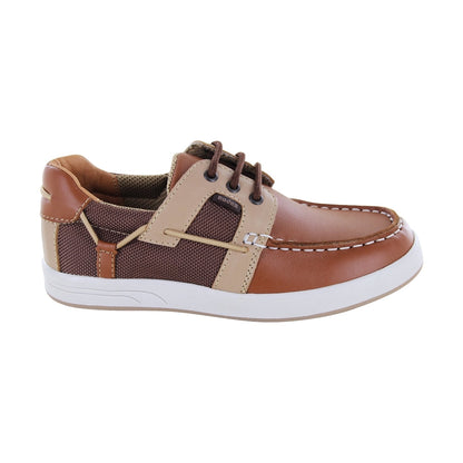 Mocasín Audaz para niño en piel miel Smith con agujeta