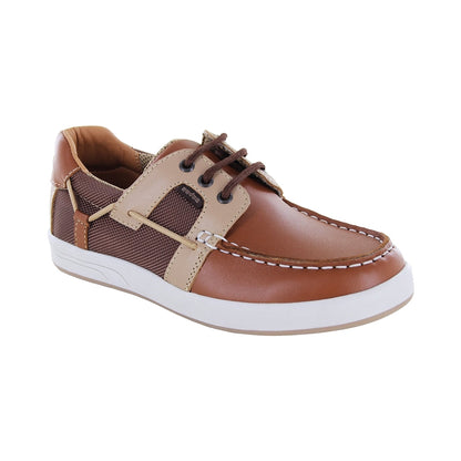 Mocasín Audaz para niño en piel miel Smith con agujeta