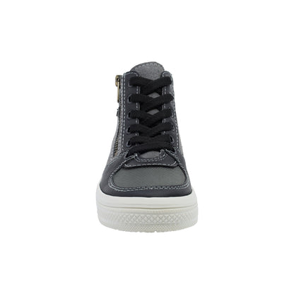 Tenis Niño Audaz en piel color gris Boxer con cierre decorativo