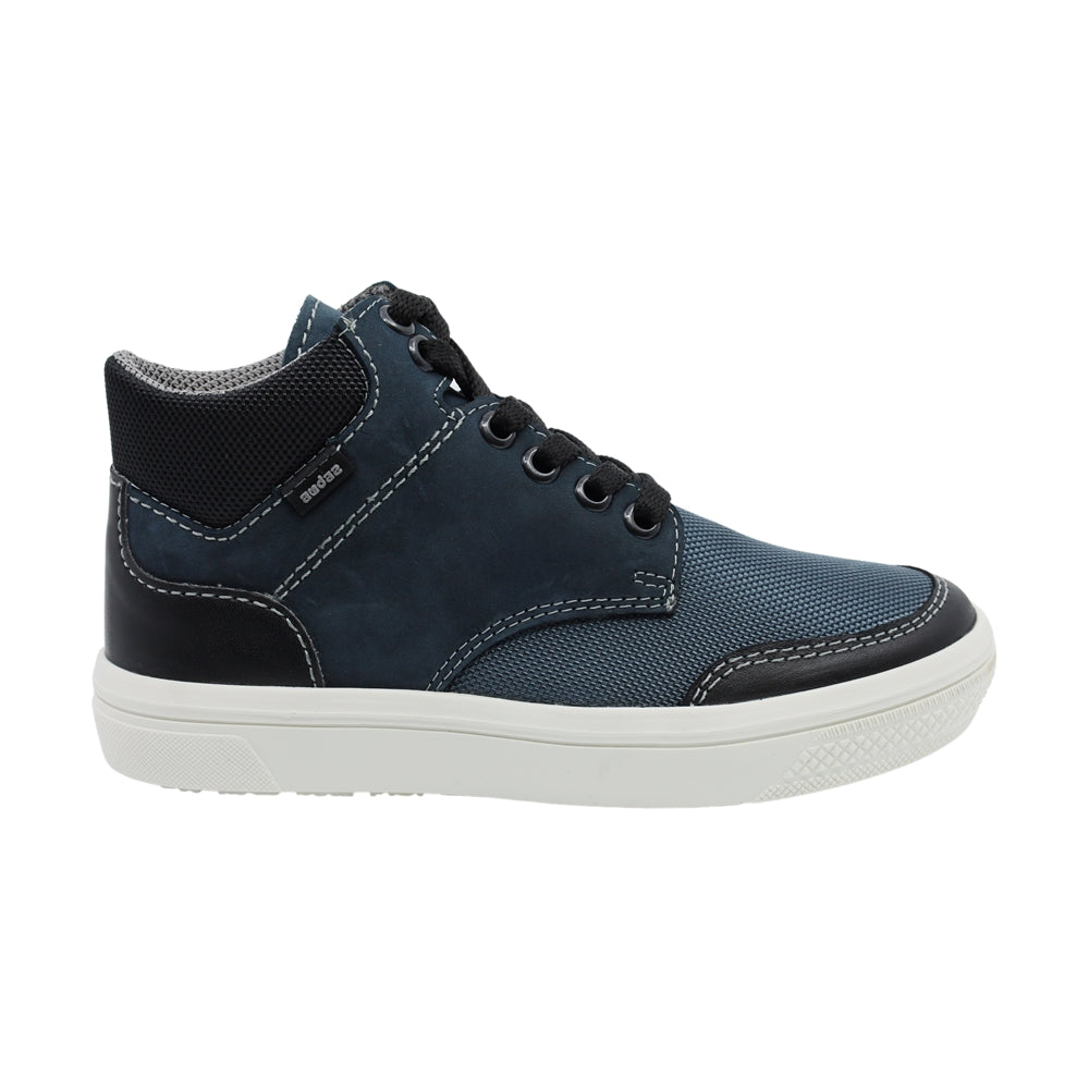 Bota Audaz para niño en piel azul Boxer con agujetas