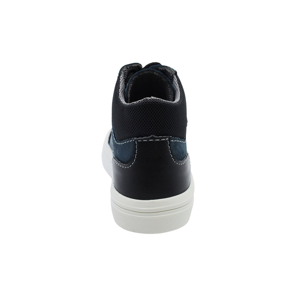 Bota Audaz para niño en piel azul Boxer con agujetas