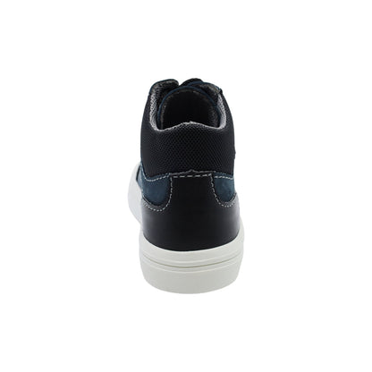 Bota Audaz para niño en piel azul Boxer con agujetas