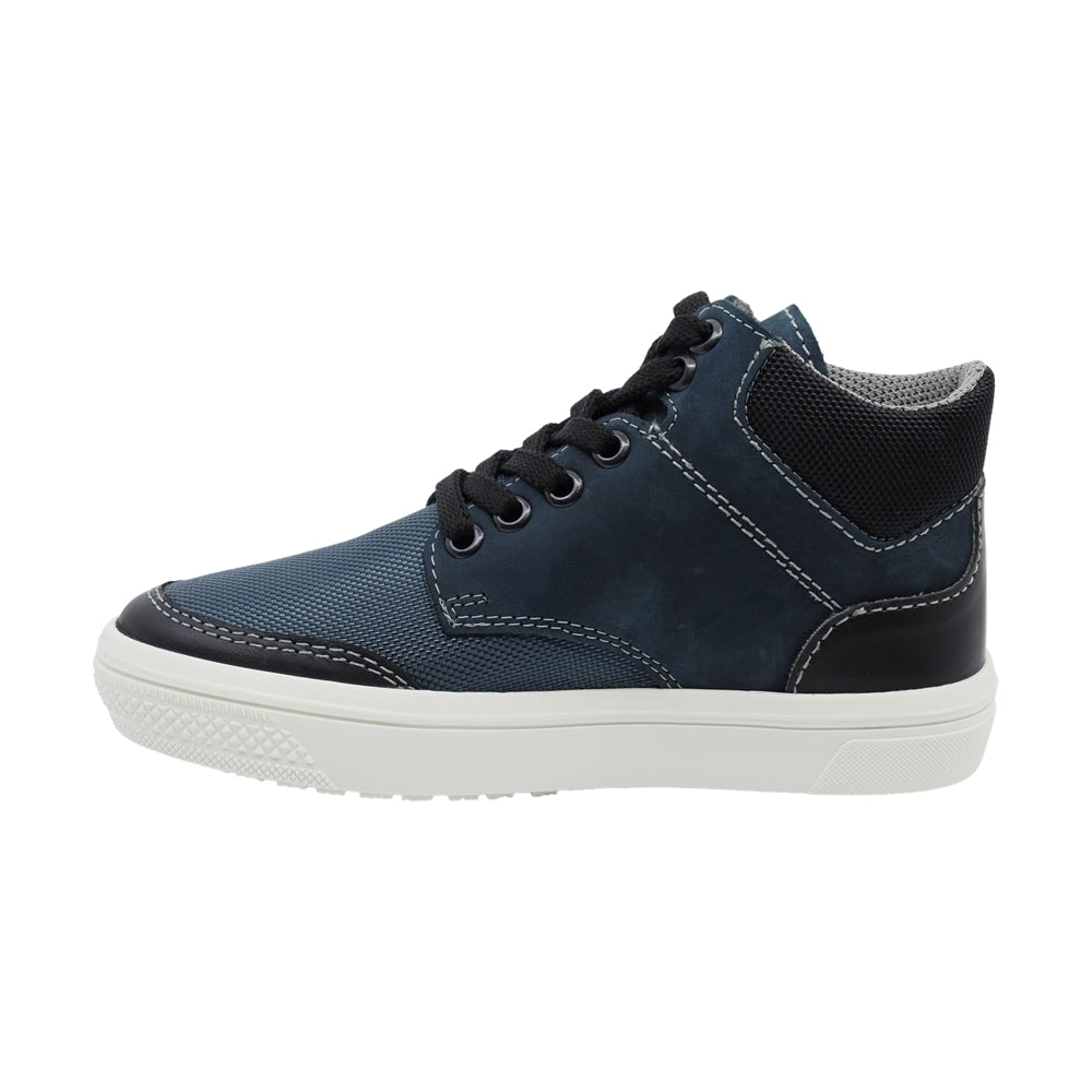 Bota Audaz para niño en piel azul Boxer con agujetas