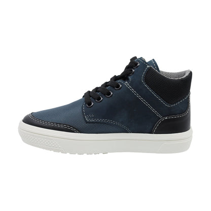 Bota Audaz para niño en piel azul Boxer con agujetas