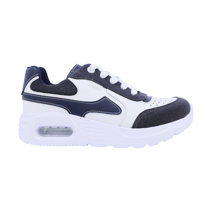 Tenis Audaz para niño en piel blanco azul Mulan con estilo urbano