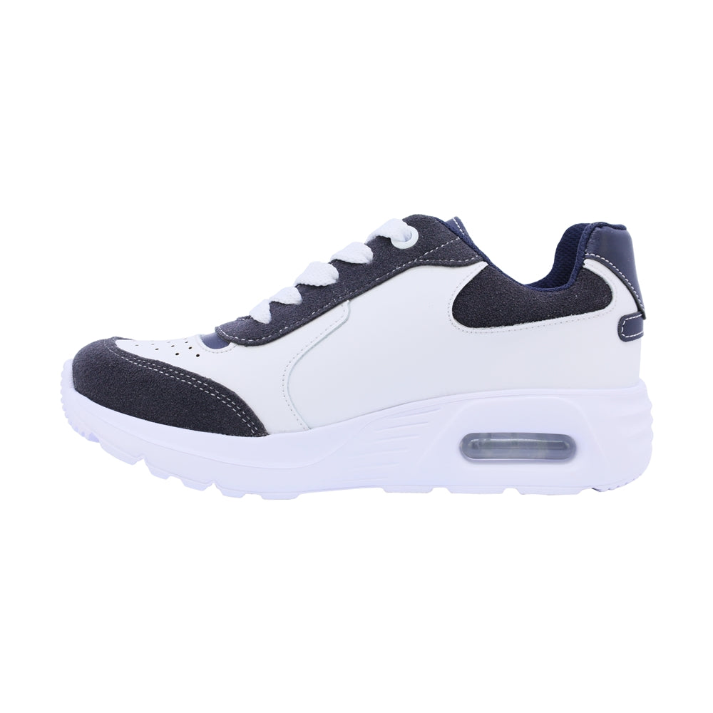 Tenis Audaz para niño en piel blanco azul Mulan con estilo urbano
