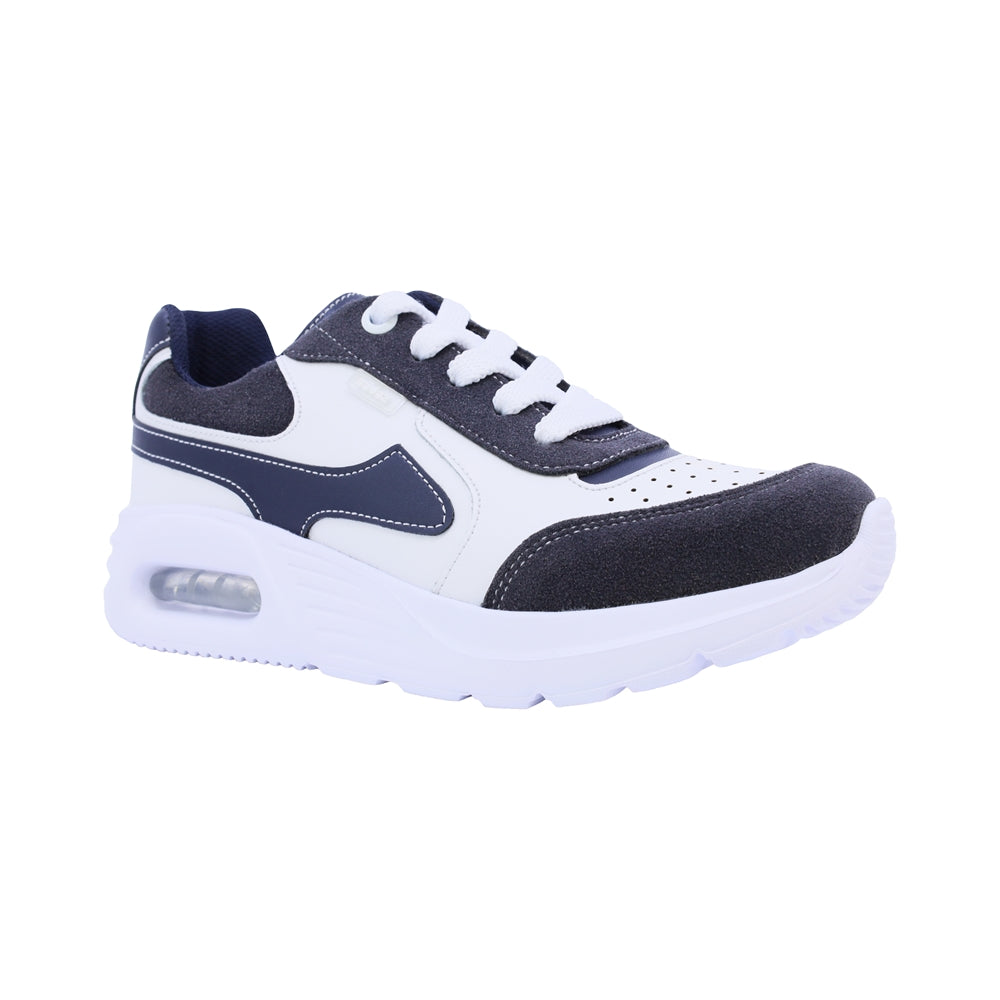 Tenis Audaz para niño en piel blanco azul Mulan con estilo urbano