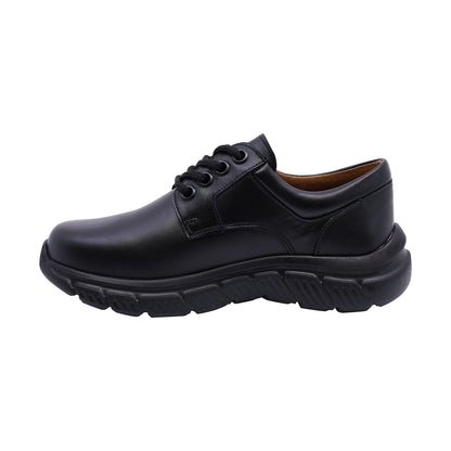 Zapato escolar Audaz para niño de piel negro Balu con suela deportiva